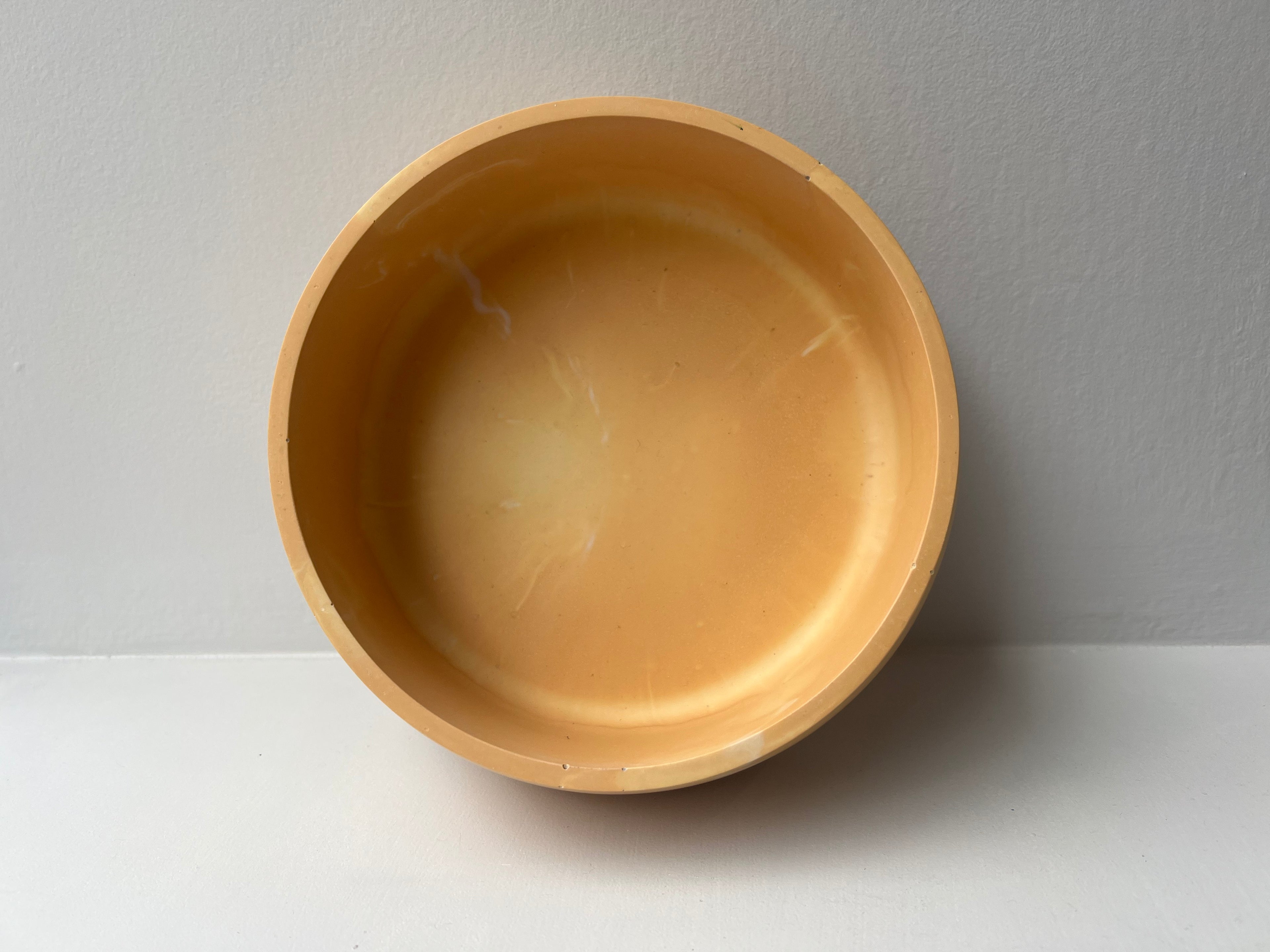 JESMONITE ORANGE MARBLE BOWL