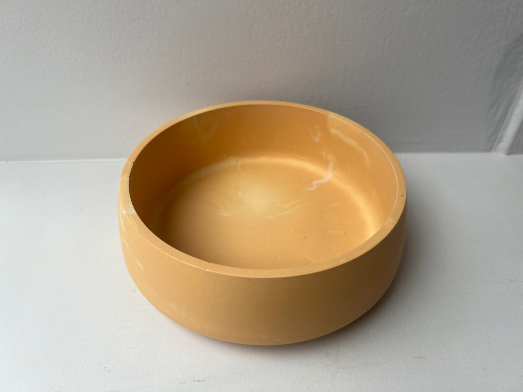 JESMONITE ORANGE MARBLE BOWL