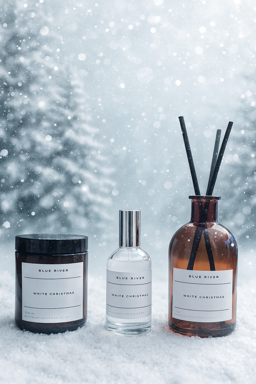 White Christmas home fragrance gift set