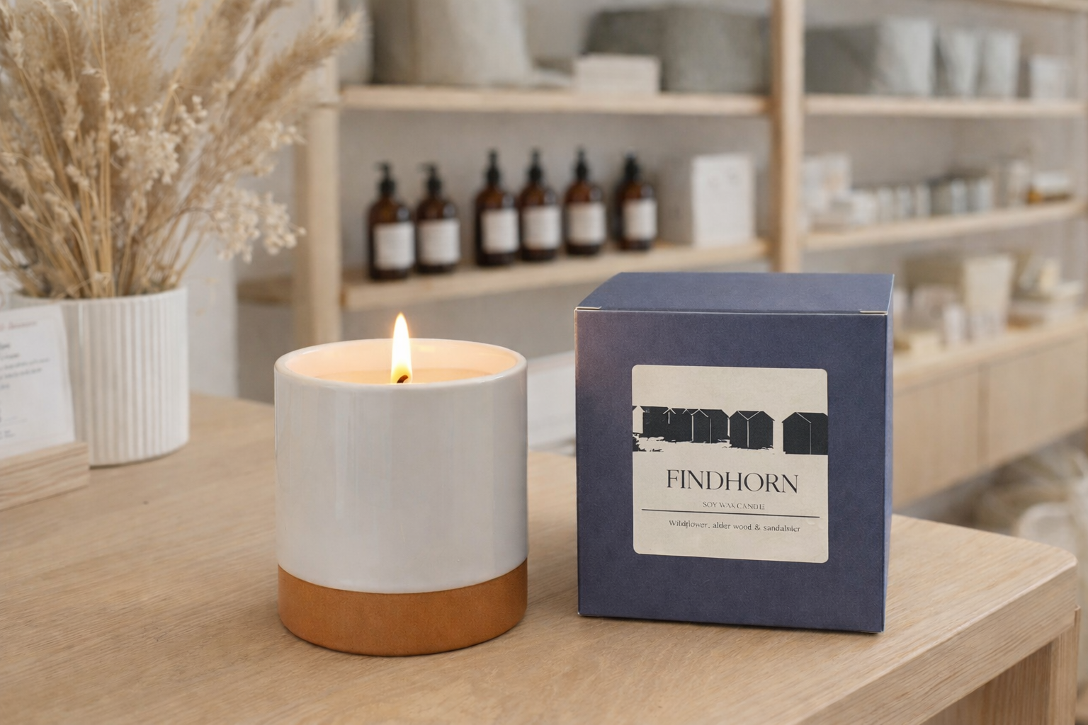 Findhorn soy wax candle
