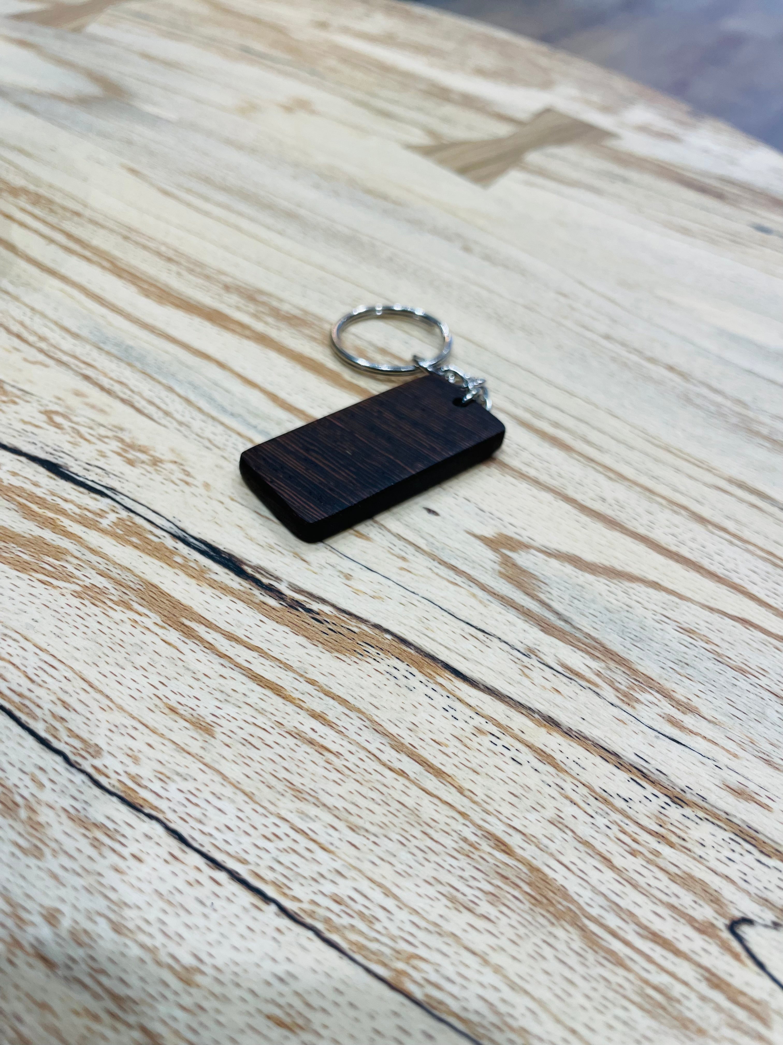 Padauk luxury African exotic Hardwood Keyring