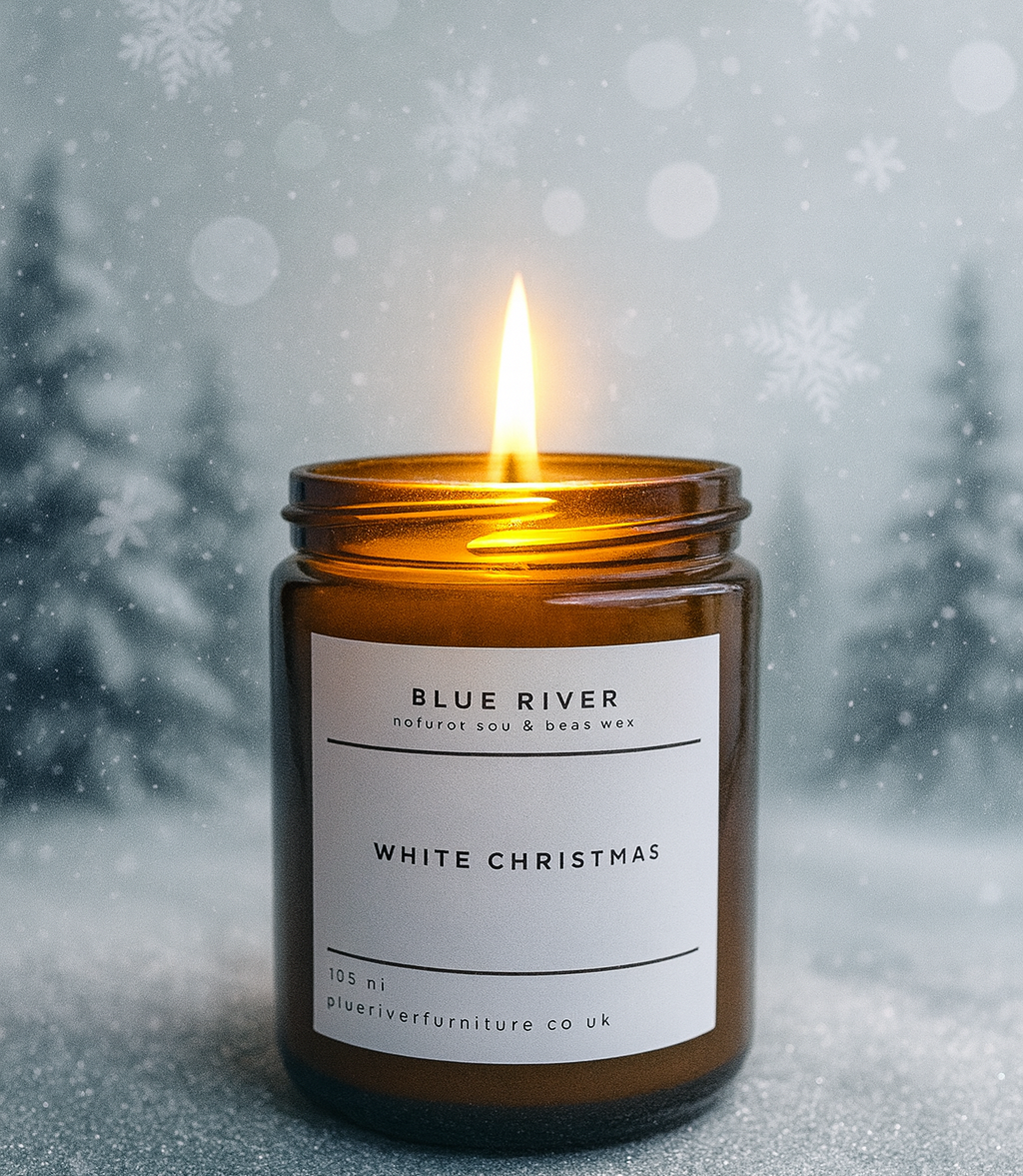 White Christmas Candle